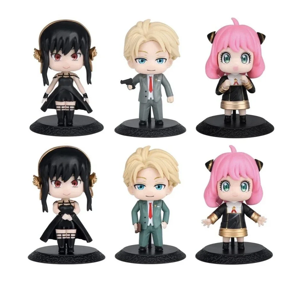 Spy × Family Chibi Forger Anime Mini Figures (6 Figs) 2 Each of Anya, Yor, Loid